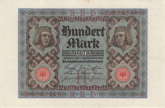 100 Mark 1920 ro.67a H/Z